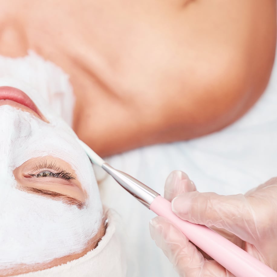 Woman Having Facial Treatment 